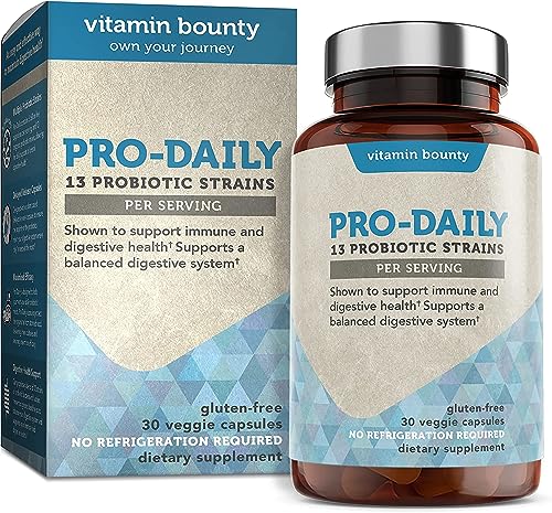 Pro-Biotic Daily de Vitamin Bounty - 5 Mil millones CFU, 13 cepas con Lactobacillus Acidophilus y Bifidobacterium para la salud digestiva - - imagen 1
