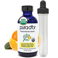 Aceite Esencial Orgánico de Naranja Dulce PURA D'OR (4oz con Cuentagotas de Vidrio) 100% Puro y Natural para Cabello, Cuerpo, Piel, Aromaterapia y Más - imagen 1