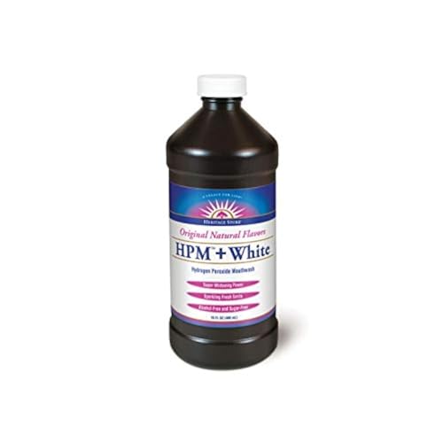 Enjuague Bucal Heritage Store HPM + Peróxido de Hidrógeno Blanco - Enjuague Blanqueador Peroxyl, Tratamiento para Mal Aliento, Salud de Encías, Sin - imagen 1