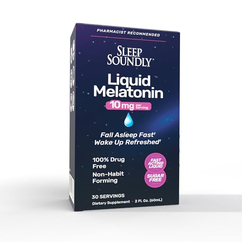 Melatonina Líquida Sleep Soundly 10mg, Fórmula de Sueño de Acción Rápida, 30 Porciones, 2 Fl Oz (Paquete de 1) - imagen 3