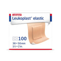 Leukoplast Elástico - Tiras de Vendaje No Estériles - Parche Ampliable y Amigable con la Piel - Ideal para Dedos, Codos, Rodillas y Muñecas - 1.5 x 2 - imagen 1