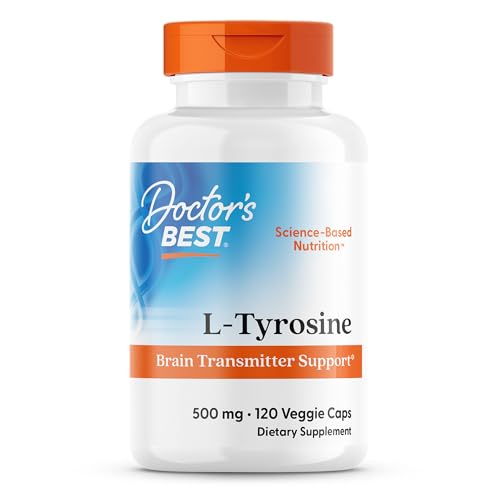 Suplemento de L-Tirosina Doctors Best para Hombres y Mujeres - Cápsulas de 500 mg, Soporte Cerebral y de Aminoácidos, 120 Veganas - imagen 3