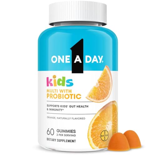 One A Day Kids Multivitamin con Probiótico, Gomas de Multivitaminas para Niños, Salud Digestiva, Vitaminas Gummy con Vitamina D, Sabor Naranja, 60 - imagen 3