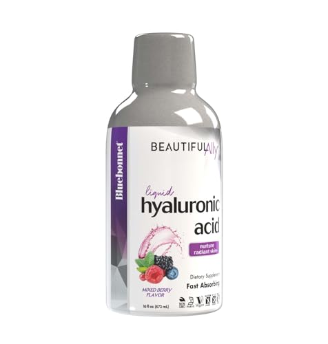 Ácido Hialurónico Líquido Bluebonnet Nutrition Beautiful Ally, Piel Radiante, No GMO, Vegano, Kosher, Sin Gluten, Sabor Frutas Mixtas, 16 oz, 32 - imagen 2