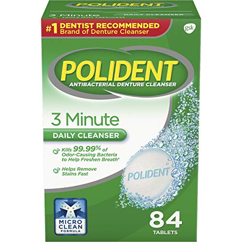 Tabletas Limpiadoras para Dentaduras Polident 3 Minutos - Paquete de 84 unidades - imagen 4