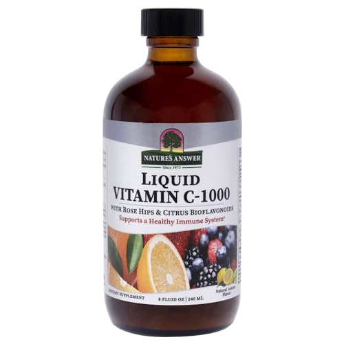 Vitamina C Líquida 1000mg de Nature's Answer, 8 Onzas | Refuerza el Sistema Inmunológico | Promueve Piel y Articulaciones Saludables | Con Rosa - imagen 2