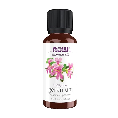 Aceite Esencial NOW de Geranio, Aroma Relajante, Destilado al Vapor, 100% Puro, Vegano, Tapa a Prueba de Niños, 1 Onza - imagen 5