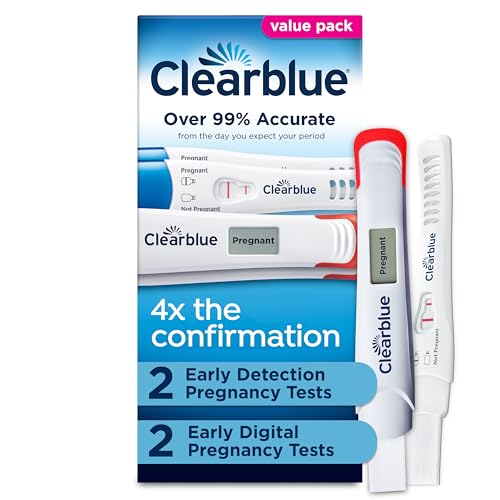 Kit de Pruebas de Embarazo Clearblue, Prueba de Embarazo en Casa para Mujeres, Tests de Hormona hCG con Resultados Fáciles de Leer, 4 Pruebas - imagen 3