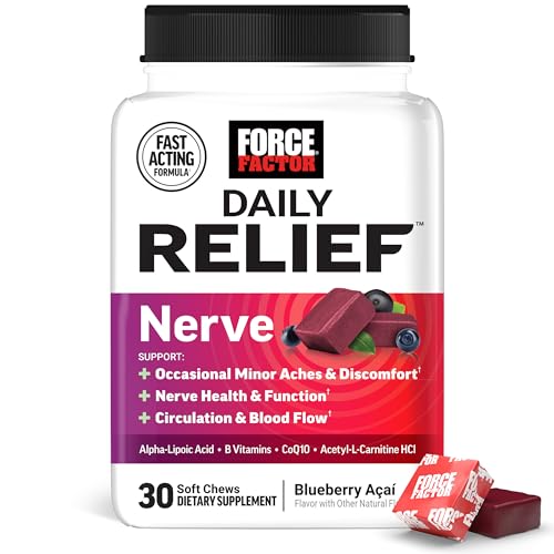 Suplemento Nerve Daily Relief de Force Factor con Ácido Alfa Lipoico, Vitaminas B, CoQ10 y Acetil-L-Carnitina HCl para el Malestar Nervioso, Sabor - imagen 5