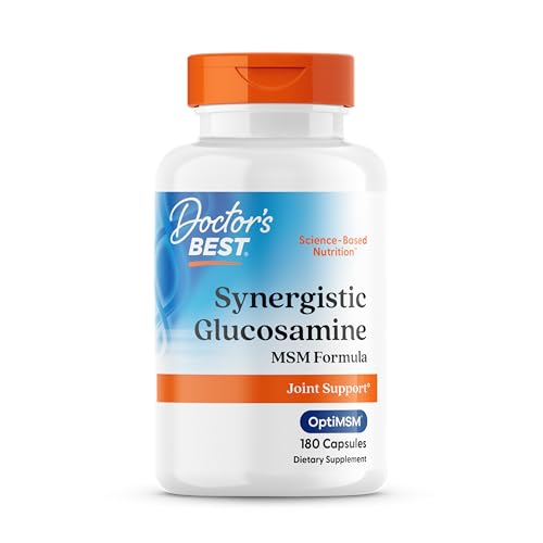 Suplemento para la Salud Articular Doctor's Best Synergistic Glucosamine con MSM - 180 Cápsulas, Libre de Gluten, Soja y No OGM, con Vitamina C y - imagen 4