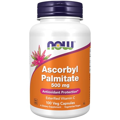 NOW Suplementos, Palmitato de Ascorbilo 500 mg, Vitamina C Esterificada, Protección Antioxidante*, 100 Cápsulas Veganas - imagen 6