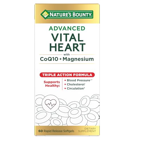 Nature’s Bounty Advanced Vital Heart con CoQ10 y Magnesio, Suplemento Antioxidante para Presión Arterial, Colesterol y Circulación, 60 Cápsulas - imagen 6
