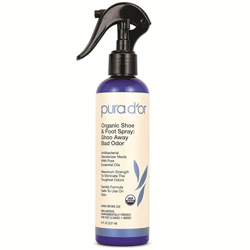 PURA D'OR Spray Eliminador de Olores para Zapatos y Pies (8oz) - Desodoriza y Elimina Malos Olores con Aceites Esenciales de Eucalipto, Menta, Árbol - imagen 6