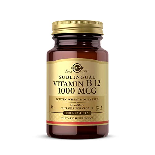 Solgar Vitamina B12 Sublingual 1000 mcg - 100 Nuggets - No GMO, Vegano, Sin Gluten, Sin Lácteos, Kosher, Halal - 100 Porciones - imagen 1