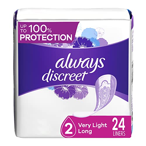 Always Discreet Protectores para Incontinencia, Muy Ligeros, Larga Duración, Paquete de 24 - imagen 2