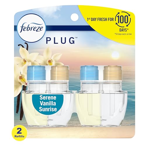 Ambientador Febreze que Combate Olores - Serene Vanilla Sunrise - (2) Recargas de 0.87 fl oz - imagen 5
