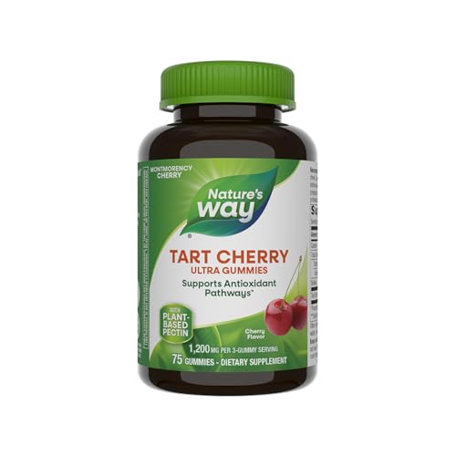 Gomitas Ultra de Cereza Ácida de Nature's Way, 1,200 mg por porción de 3 gomitas, sabor cereza, sin gluten, vegetarianas, 75 piezas - imagen 3