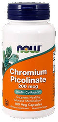 NOW Picolinato de Cromo 200mcg, 100 Cápsulas (Paquete de 2) - imagen 1