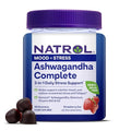 Gomitas Natrol Ashwagandha Complete, 3 en 1 para el Estrés Diario, Mejora el Estado de Ánimo, Reduce Estrés y Fatiga, 30 Gomitas, Hasta 15 Días de - imagen 1