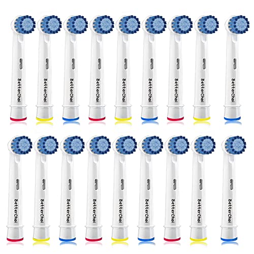 Cabezas de cepillo de repuesto de 16 piezas compatibles con cepillos de dientes eléctricos Oral B. Paquete de 4 Precision Clean, 4 Cross Clean, 4 3D - imagen 1
