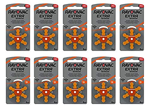 Baterías para Audífonos RAYOVAC EXTRA Tamaño 13 - Paquete de 60 Piezas (Versión Original) - imagen 2