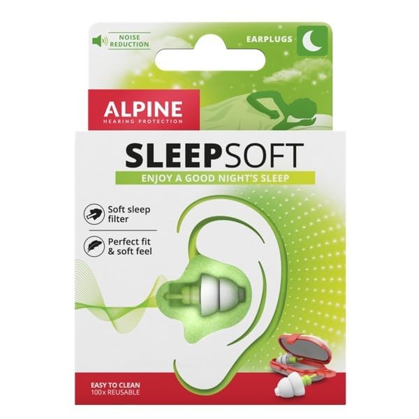 Tapones para dormir Alpine SleepSoft - Ultra suaves, filtro para dormir de lado - Reduce ruidos y mejora el sueño - Reutilizables, higiénicos y - imagen 3