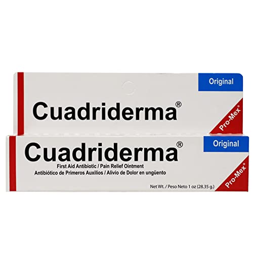 Cuadriderma Original, Ungüento Antibiótico para ros Auxilios, Protección para Cortes y Quemaduras, 1 Oz, Tubo. - imagen 4