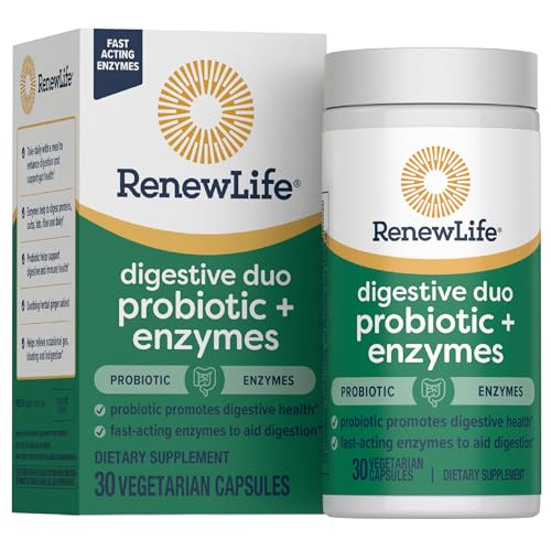 Cápsulas Vegetarianas Renew Life Digestive Duo con Probióticos y Enzimas, Salud Digestiva y Hierbas Calmantes - 30 Controles - imagen 1