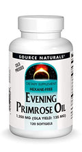 Aceite de Onagra Source Naturals, Libre de Hexano, Prensado en Frío - 1350mg, 120 Cápsulas Blandas - imagen 1