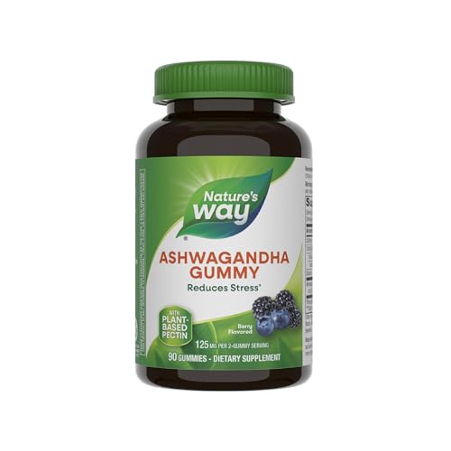 Gomitas de Ashwagandha de Nature's Way, Reduce el Estrés con Hierba Adaptógena, 125 mg por Porción de 2 Gomitas, Sabor a Baya, 90 Gomitas (El Empaque - imagen 5