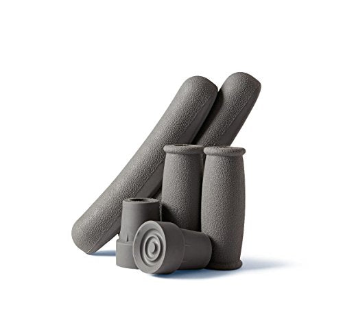 Kit de Reemplazo de Accesorios para Muletas Medline, Color Gris - imagen 2