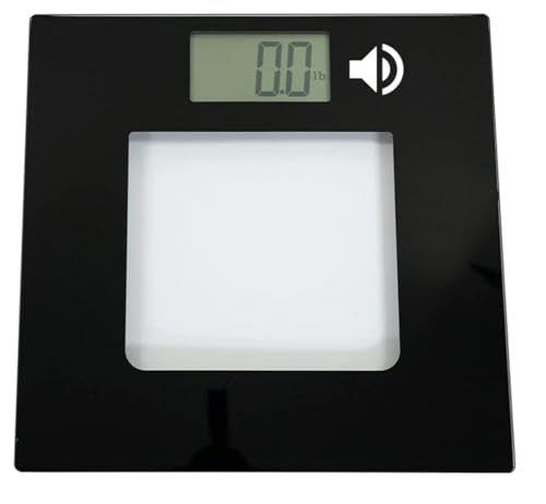 Báscula Digital Hablante de Vidrio Extra Ancho - Pantalla Visual y de Voz Precisa para Peso Corporal - Capacidad Máxima de 395 Libras - Vidrio - imagen 3