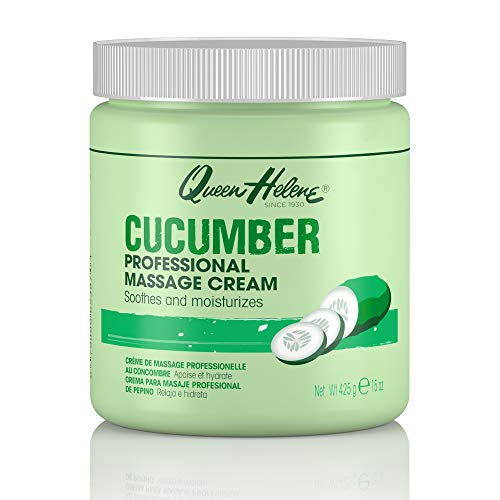 Crema de Masaje Profesional Queen Helene de Pepino – Hidratación Refrescante que Suaviza y Revive la Piel | Tarro de 15 oz - imagen 2