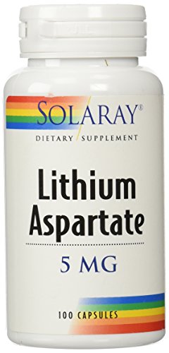Suplemento de Aspartato de Litio SOLARAY 5 mg para Hombres y Mujeres - Soporte Diario de Minerales Traza, Cápsulas de Litio de Baja Dosis - 100 - imagen 4