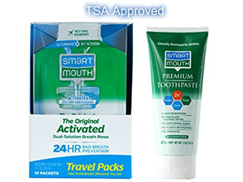 Set de Cuidado Oral SmartMouth: Enjuague Bucal con Zinc y Pasta Dental Premium Anticaries - Tamaño Viaje - 3.4 oz Pasta, 10 Paquetes - Sin Alcohol - imagen 6