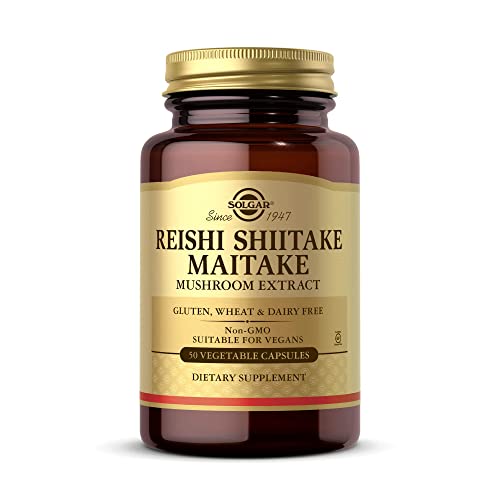 Complejo Multi-Hongo Solgar, 50 Cápsulas Vegetales - Extracto de Reishi, Shiitake y Maitake - Fuente Natural de Beta Glucanos - Sin OGM, Vegano, Sin - imagen 2