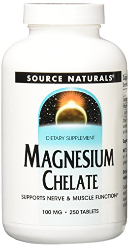 Source Naturals Quelato de Magnesio - Apoya la Función Nerviosa y Muscular - 250 Tabletas - imagen 1
