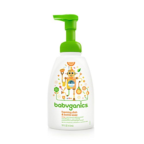 Jabón Espumoso para Platos y Biberones Babyganics, Botella con Dispensador, Cítricos, Poder de Limpieza a Base de Plantas, 16 Fl Oz - imagen 5