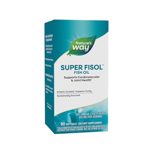 Suplementos de Aceite de Pescado Omega 3 Super Fisol de Nature's Way, Recubrimiento Entérico, 90 Softgels, Potencia Mega, Apoya la Salud - imagen 2