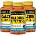 MASON NATURAL Citrato de Calcio con Vitamina D3, Suministro para 6 Meses, Fortalece Función Muscular y Salud Ósea, Paquete de 3 - imagen 1