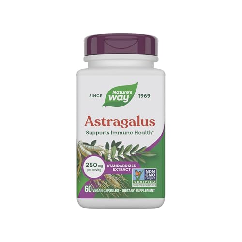 Extracto Premium de Astrágalo de Nature's Way, Apoya la Salud Inmunológica*, 250 mg por Porción, 60 Cápsulas Veganas, Verificado No OGM - imagen 2
