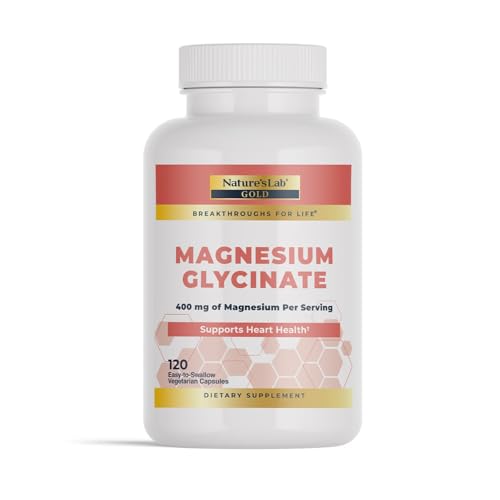 Magnesio Glycinate 400mg de Nature’s Lab - Apoya la Salud Cardiovascular, Función Muscular y Nerviosa - 120 Cápsulas (Suministro para 30 Días) - imagen 2