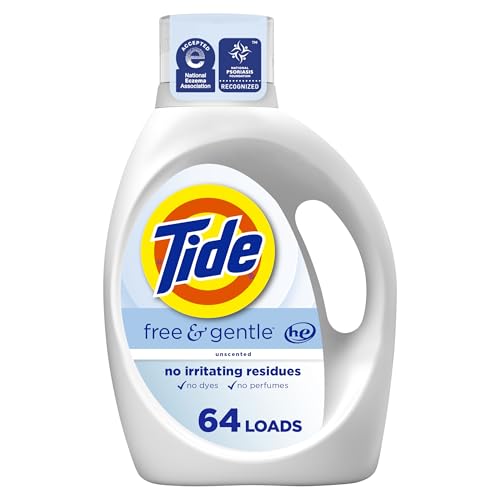 Detergente Líquido para Ropa Tide Free & Gentle, 64 Cargas, 84 fl oz, Detergente para Ropa Suave y Limpio - imagen 2
