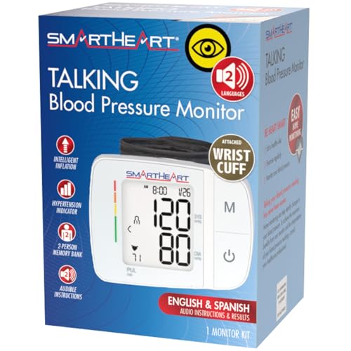 Monitor de Presión Arterial SmartHeart | Manguito para Muñeca Adulto | Instrucciones y Resultados en Inglés y Español para Personas con Discapacidad - imagen 5