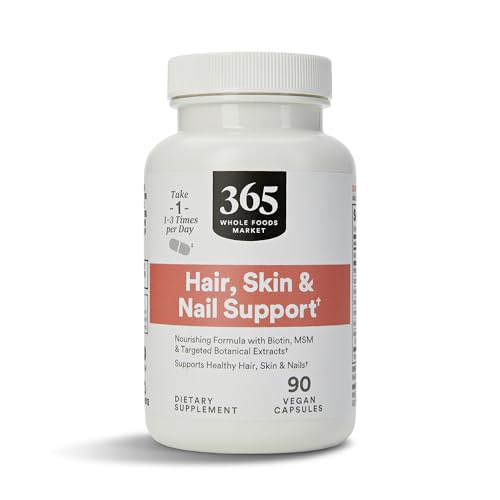 365 de Whole Foods Market, Suplemento para Cabello, Piel y Uñas con 2000 mcg de Biotina, 90 Cápsulas - imagen 2