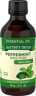 Aceite Esencial de Menta Nature's Truth Puro | 2 fl oz | para Difusor, Aromaterapia y Masaje | Tamaño Económico | A base de Plantas, Sin OGM y Sin - imagen 1