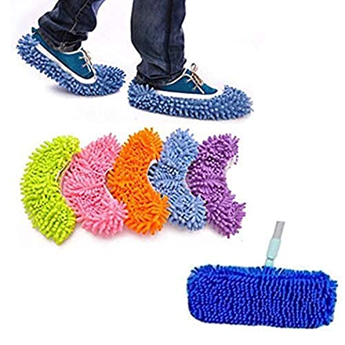 Yueiehe 5 Pares (10 Piezas) Cubiertas de Zapatos de Microfibra Reutilizables para Limpieza de Piso, Mopas Suaves y Lavables - imagen 2