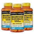 Mason Natural Gluconato de Magnesio 550 mg, 300 Días de Suministro para Corazón y Sistema Nervioso Saludables, 100 Tabletas (Paquete de 3) - imagen 1