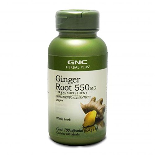 Suplemento GNC Herbal Plus Raíz de Jengibre 550mg, Apoya la Salud Digestiva, 100 Porciones - imagen 1