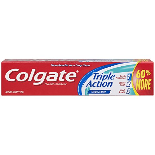 Pasta dental Colgate Triple Acción, Menta - 4 oz (Paquete de 6) - imagen 2